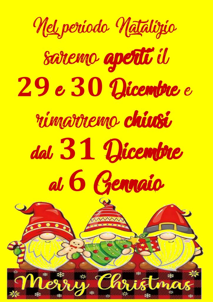 Chiusura NATALE page